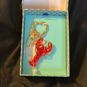 Betsey Johnson Vibrant Red Lobster Keychain